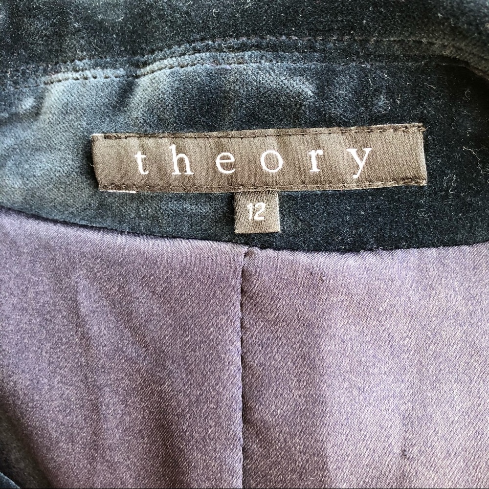 Theory Velvet Double Breasted Blazer - Picture 4 of 6